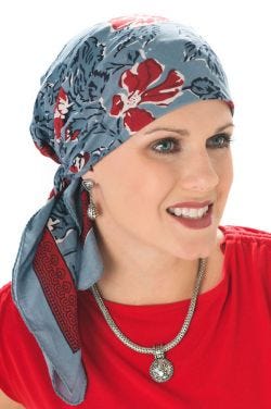 CLOSEOUT PRINTS - 30.5 Inch Woodblock Head Scarves - Square Cotton Scarf