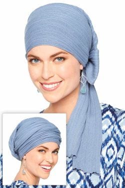 Knitted Head Wrap | Pure Cotton Long Tail Head Covering