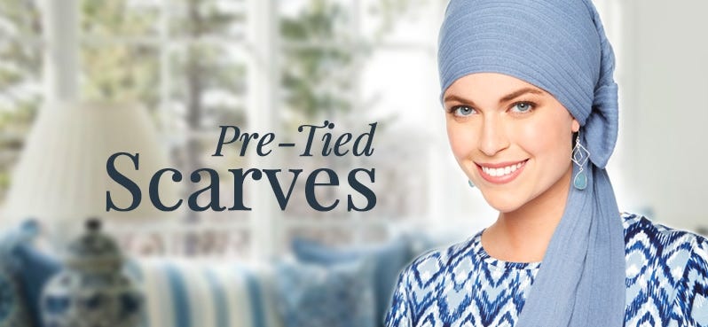 pre tied scarf head scarves chemo cancer patients