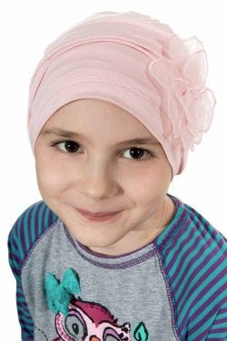 Girls Lotus Beanie Cap | Cardani Bamboo Chemo Hat for Kids