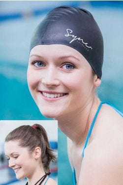 Swim Cap For Long Hair | Sync Silicone Long Hair Swimming Cap